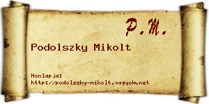 Podolszky Mikolt névjegykártya